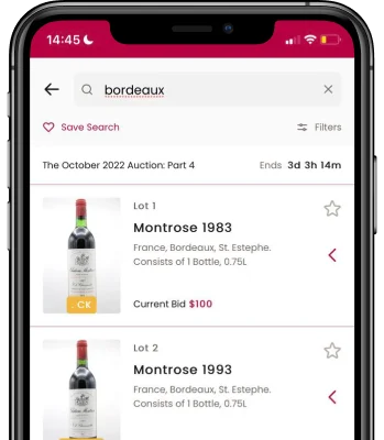 Spectrum Wine mobile app